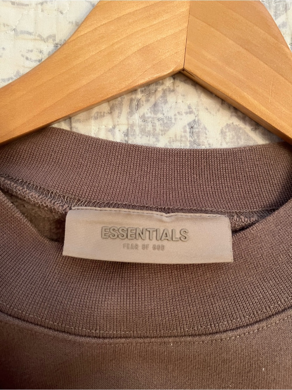 Fear of God Essentials Taupe/ Brown Crewneck Sweatshirt - Picture 4 of 5